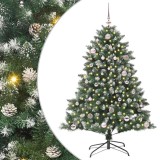 VidaXL Brad de Crăciun artificial cu 150 LED Verde 105 x 105 x 150 cm 3395223