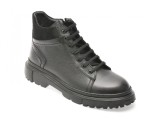 Ghete BITE THE BULLET negre, S24821, din piele naturala