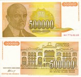 Bancnota Iugoslavia 500.000 Dinara 1994 UNC