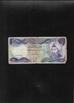 Irak 10 dinari dinars 1980 uzata reparata foto