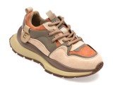 Pantofi sport EPICA bej, 2086, din material textil si piele naturala