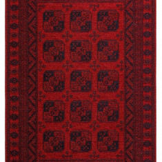 Covor de living / dormitor Maze Home BUHARI, Lavabil, Retro Oriental, Rosu, 120x180 cm