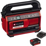 Einhell PRESSITO 18/25 PXC + Starter Kit - Compresor 25 l/min 11 bar + Set 1 acumulator si incarcator Li-Ion 18 V 4 Ah