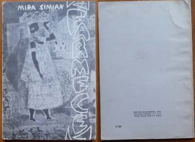 Mira Simian , Farmece , Versuri , volum de debut , Paris , 1966 , 320 exemplare foto