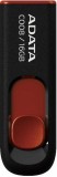 MEMORIE USB 2.0 ADATA 16 GB, retractabila, carcasa plastic, negru / rosu, &amp;quot;AC008-16G-RKD&amp;quot; (timbru verde 0.03 lei)