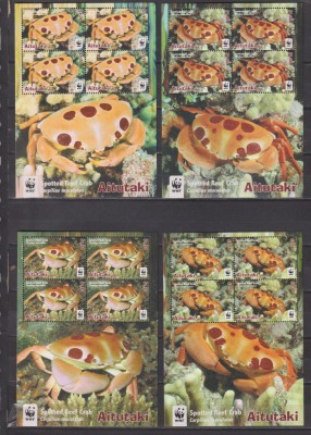 AITUTAKI FAUNA ACVATICA KLEINBOGEN MI. 923-926 WWF MNH foto