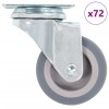 Set 72 Roti Pivotante 50mm TPR, Sarcina 35kg/Roata, Feronerie Mobila, Carucioare, Mese, Rafturi