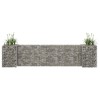 VidaXL Jardinieră gabion &icirc;n formă de H, s&acirc;rmă oțel, 260 x 40 x 60 cm 145659