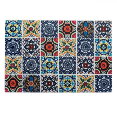 Tocator Sticlă, Tiles, Dimensiuni 30x20cm, Multicolor, Incasabil foto