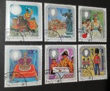 Comore &ndash; &Icirc;ncoronarea Reginei Elisabeta II, serie completă 6 timbre 1978, ștampilată - A40