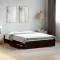 vidaXL Cadru de pat cu sertare, negru, 140x200 cm, lemn prelucrat 3280658