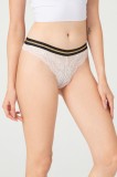 GS1165-221 Chilot brazilian din dantela florala si material usor elastic
