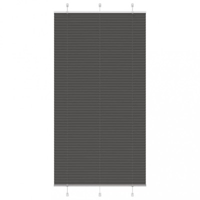 Jaluzea plisată negru 105x200 cm Lățime țesătură 104,4 cm foto