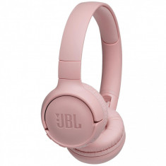 Casti audio On-ear JBL Tune 500BT, Wireless, Bluetooth, Pure Bass Sound, Hands-free Call, 16H, Roz foto