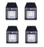 Cumpara ieftin BZRSH Set 4 Lampi Solare Perete Senzor Miscare 3 Moduri Lumina Calda Exterior