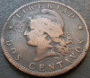 Moneda istorica 2 (DOS) CENTAVOS - ARGENTINA, anul 1884 * cod 4331 B, America Centrala si de Sud