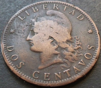 Moneda istorica 2 (DOS) CENTAVOS - ARGENTINA, anul 1884 * cod 4331 B foto