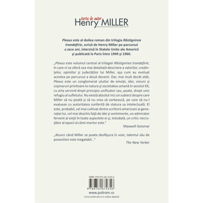 Plexus - Henry Miller
