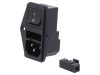 Conector Alimentare AC Soclu C14 Schurter 10A 250V AC Montare Panou DPST