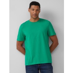 s.Oliver Tricou barbati din bumbac, Regular Fit, decolteu la baza gatului, Verde, S