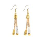 Cumpara ieftin Cercei din pluta cu accente aurii si argintii