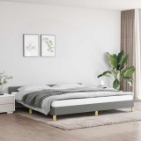 vidaXL Cadru de pat fără saltea, gri &icirc;nchis, 200x200 cm, textil