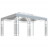 Pavilion cu sir de lumini LED, alb, 4x3x2,7 m GartenMobel Dekor, vidaXL