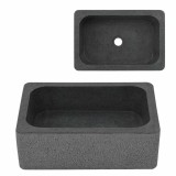 Gossi chiuveta, negru, 45 x 30 x 15 cm, piatra de rau