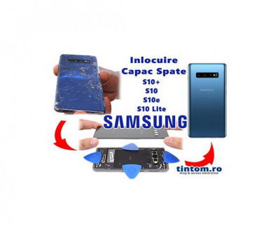 Inlocuire capac sticla spate Samsung Galaxy S10+ S10 S10Lite S10e foto