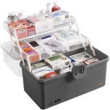 Organizator de medicamente cu compartimente, Ruhhy, Cu blocare rotativa, Design de capacitate mare, Rezistent la apa si praf