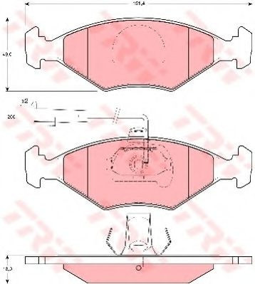 Set placute frana,frana disc FIAT ALBEA (178) (1996 - 2009) TRW GDB1393 foto