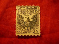 Timbru Italia 1915 Emblema si Crucea Rosie , fara guma foto