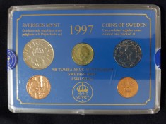 Seria completata monede - Sweden 1997 , 6 monede