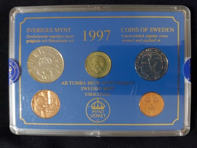 Seria completata monede - Sweden 1997 , 6 monede foto