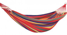 Hamac Multicolor Dublu (2 persoane), 190 x 150 cm, cu bara de 40 cm - ROSU foto