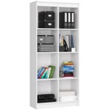 Biblioteca, placa laminata, 8 rafturi, alb, 80x35x180 cm GartenVIP DiyLine, Artool