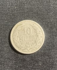Moneda 10 filler 1892 Ungaria
