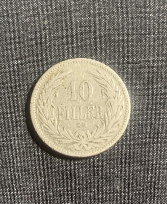 Moneda 10 filler 1892 Ungaria foto