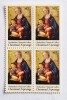 4 timbre Statele Unite bloc de 4 val. MNH 1975 CHRISTMA_Madonna și Pruncul_1579, SUA, Arta, Nestampilat