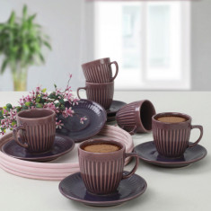 Set cesti de cafea, Keramika, 275KRM1652, Ceramica, Mov