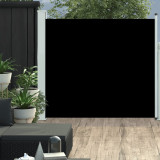 Copertina laterala retractabila de terasa, negru, 170 x 300 cm GartenMobel Dekor, vidaXL