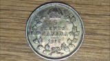 Canada - moneda de colectie argint sterling - 5 cents 1917 - George V - superb patinata !