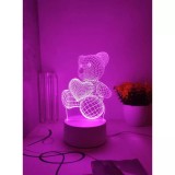 Cumpara ieftin Lampa de Veghe, Model Ursulet cu inima - 11x19cm
