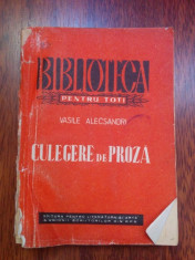 Culegere de proza - Vasile Alecsandri foto