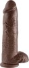 Dildo Realistic King Mulatru 30cm, Texturat, cu Ventuza, Compatibil Ham, Detaliat Manual, Sex Shop