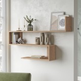 Raft de perete Kitee 71,5x120x14,5cm pal stejar [en.casa] HausGarden Leisure, [en.casa]