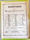 G438-I-OUVERTUREN-Partituri vechi pian PIANOFORTE SOLO Coriolan-EGMONT de L.V. Beethoven anii 1900 stare buna in lb. germana.