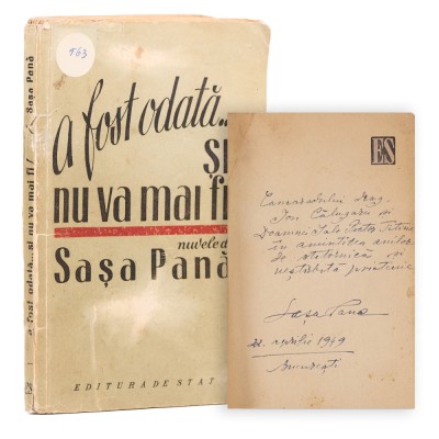 Sașa Pană, A fost odată&amp;hellip; și nu va mai fi!, 1949, cu dedicație pentru Ion Călugăru foto