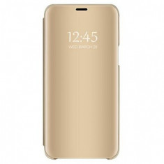 Husa Samsung, Galaxy S8, Clear View Flip Mirror Stand, Gold