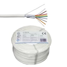 Cablu de alarma 8 fire ecranate, cupru integral, 100m - eRaya AL10822-100